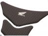 Image of Accessory tank pad, Carbon fibre look featuring the Honda wing logo