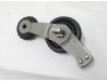Cam chain tensioner and roller wheel assembly