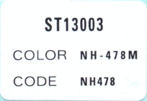 ST1300 2004 color label