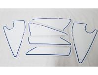 Image of Accessory racing sticker set in White and Blue