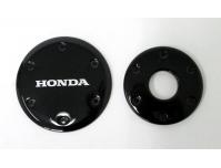 Image of Accessory crankcase cover garnish set in Black, Colour code NH-A12M