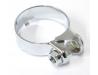 Exhaust silencer to down pipe clamp