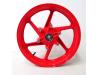 Wheel finished in Red, Front