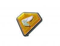 Image of Side panel Honda wing emblem on Orange background, Left hand