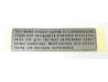 Exhaust caution label