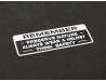 Fuel tank Rider caution label